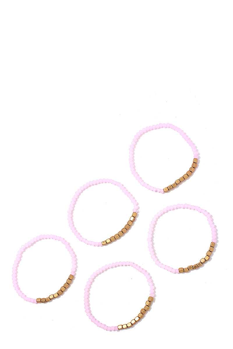 5 Multi Beaded Bracelets