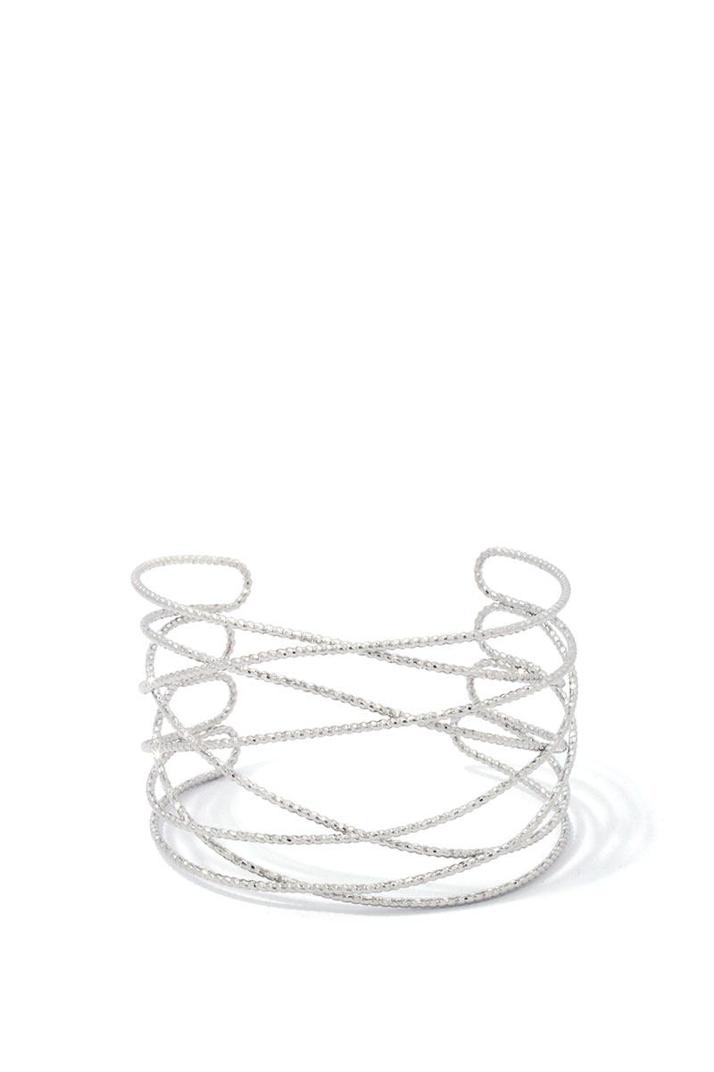 Textured Metal Cuff Bracelet