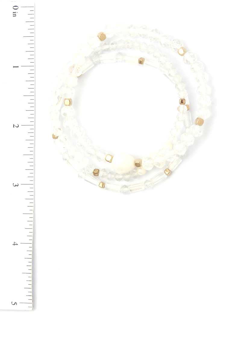 Fresh Water Pearl Beaded Stackable Bracelet Set