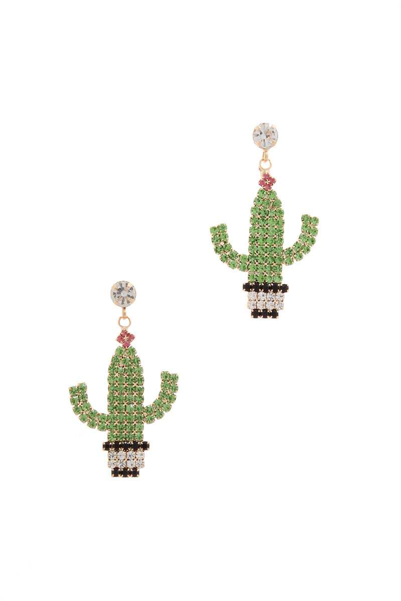Cactus Post Drop Earring