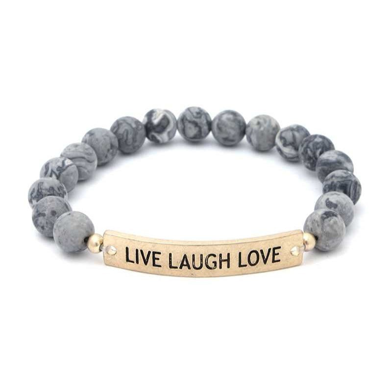 Live Laugh Love Beaded Bracelet