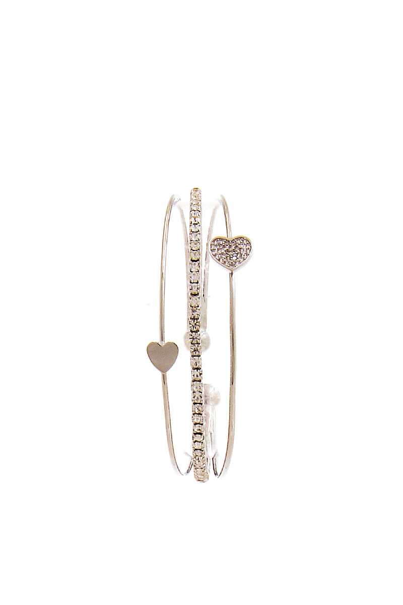 Chic Fashion Triple Layer Heart Bracelet
