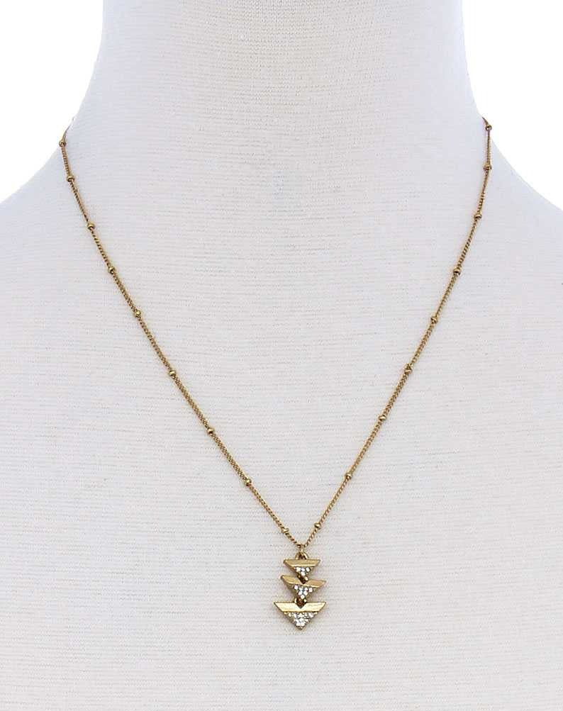 Triple Triangle Necklace