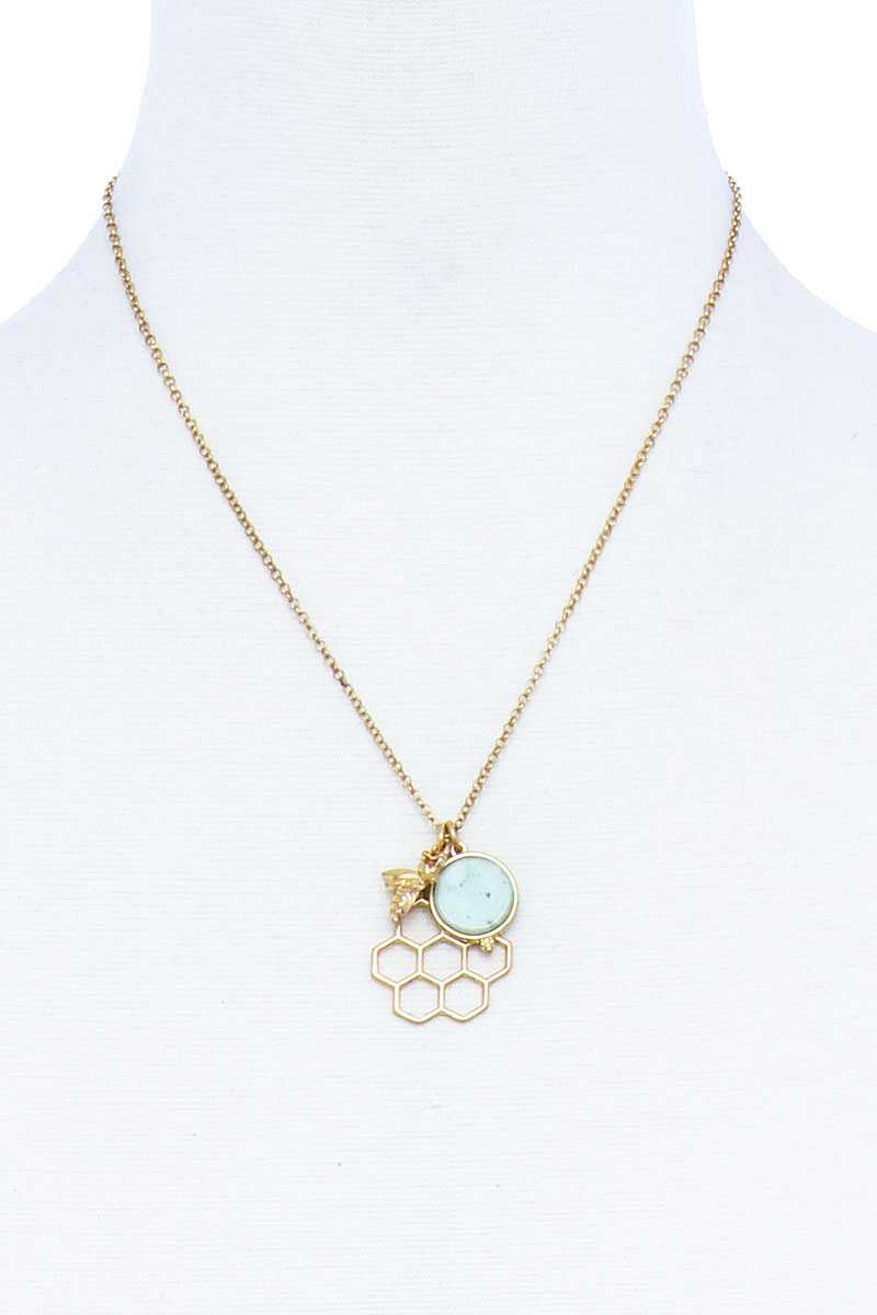 Bee Hive Pendant Necklace