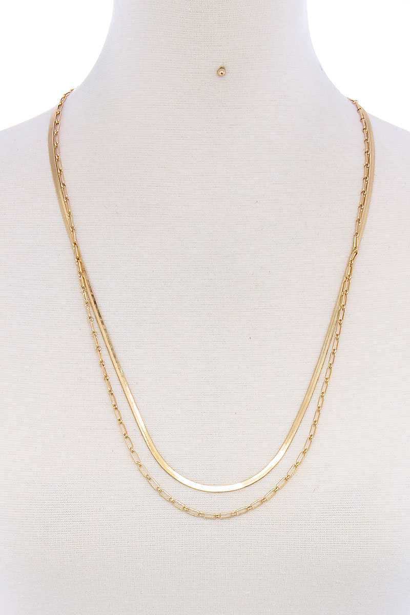Stylish Chain Necklace Earring Set