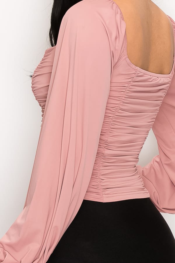 Ruched Sweetheart Top
