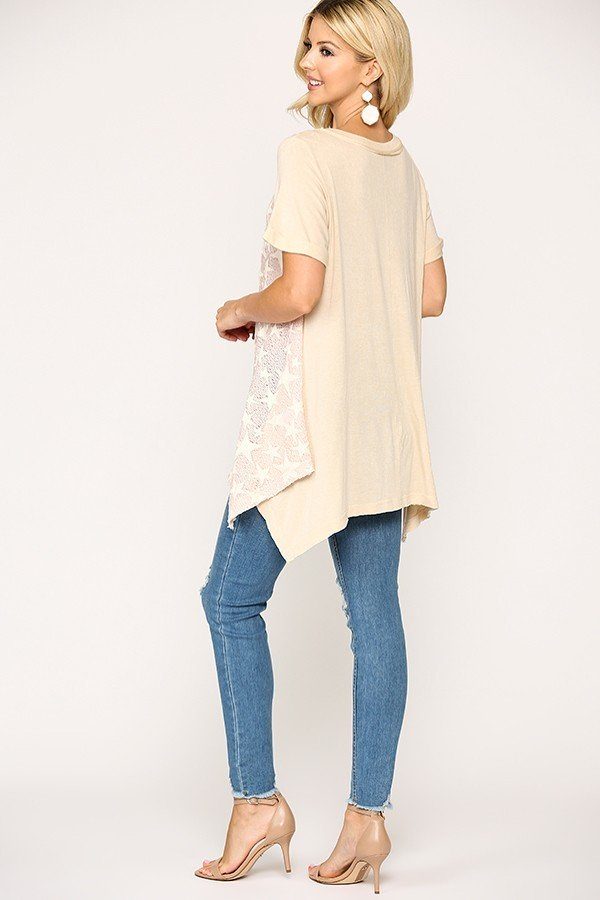Star Textured Tunic Top