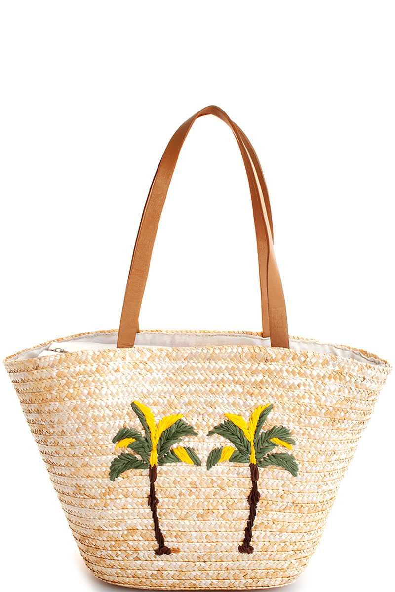 Woven Palm Tree Bag
