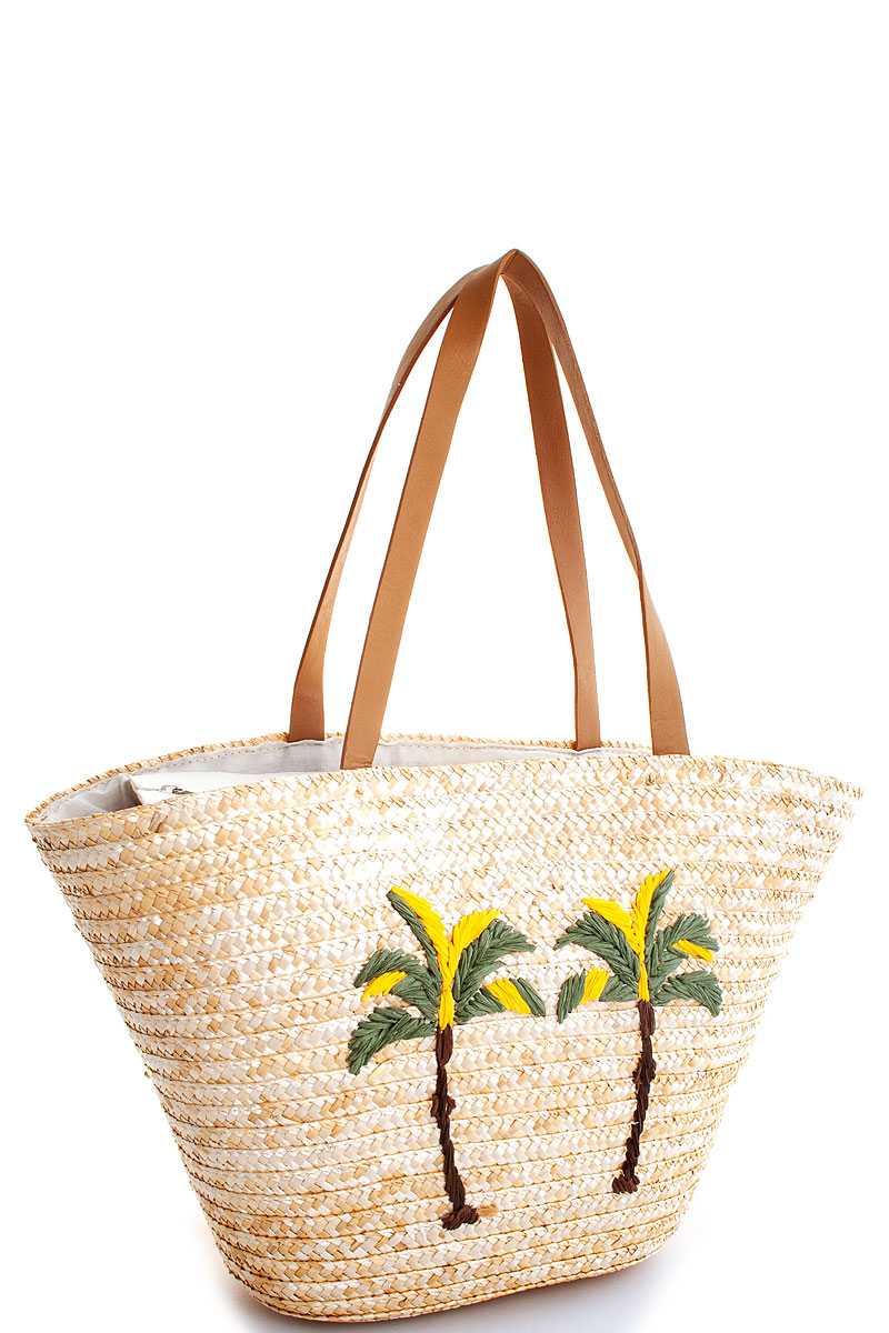 Woven Palm Tree Bag