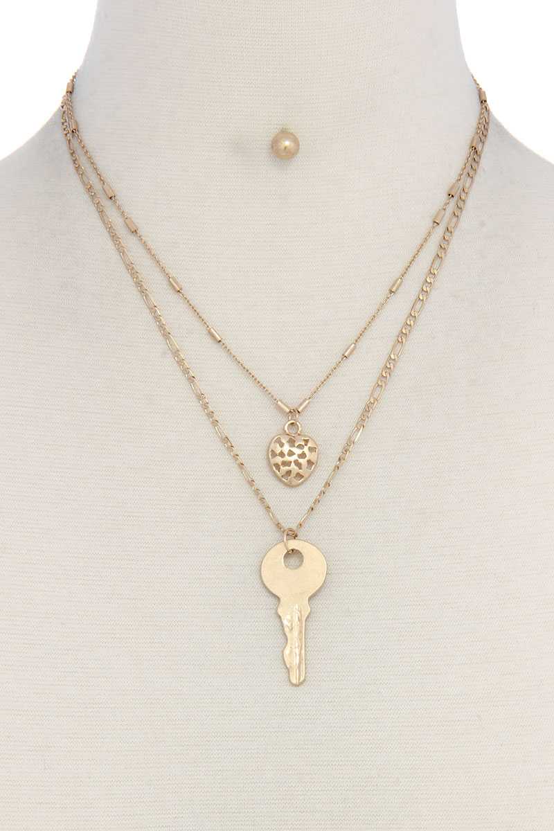 Key Layered Necklace
