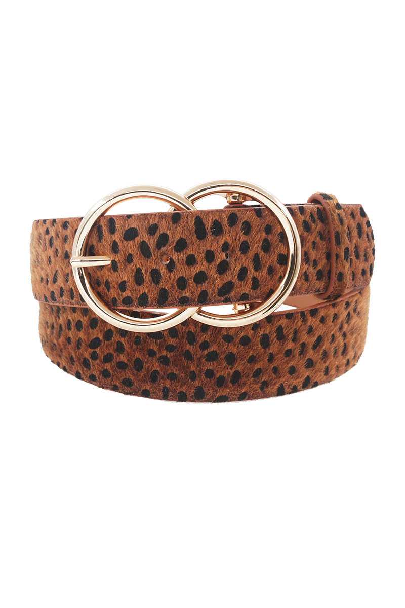 Cheetah Fur & Pattern Belt