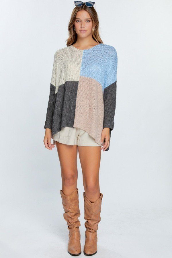 Color block Oversize Sweater