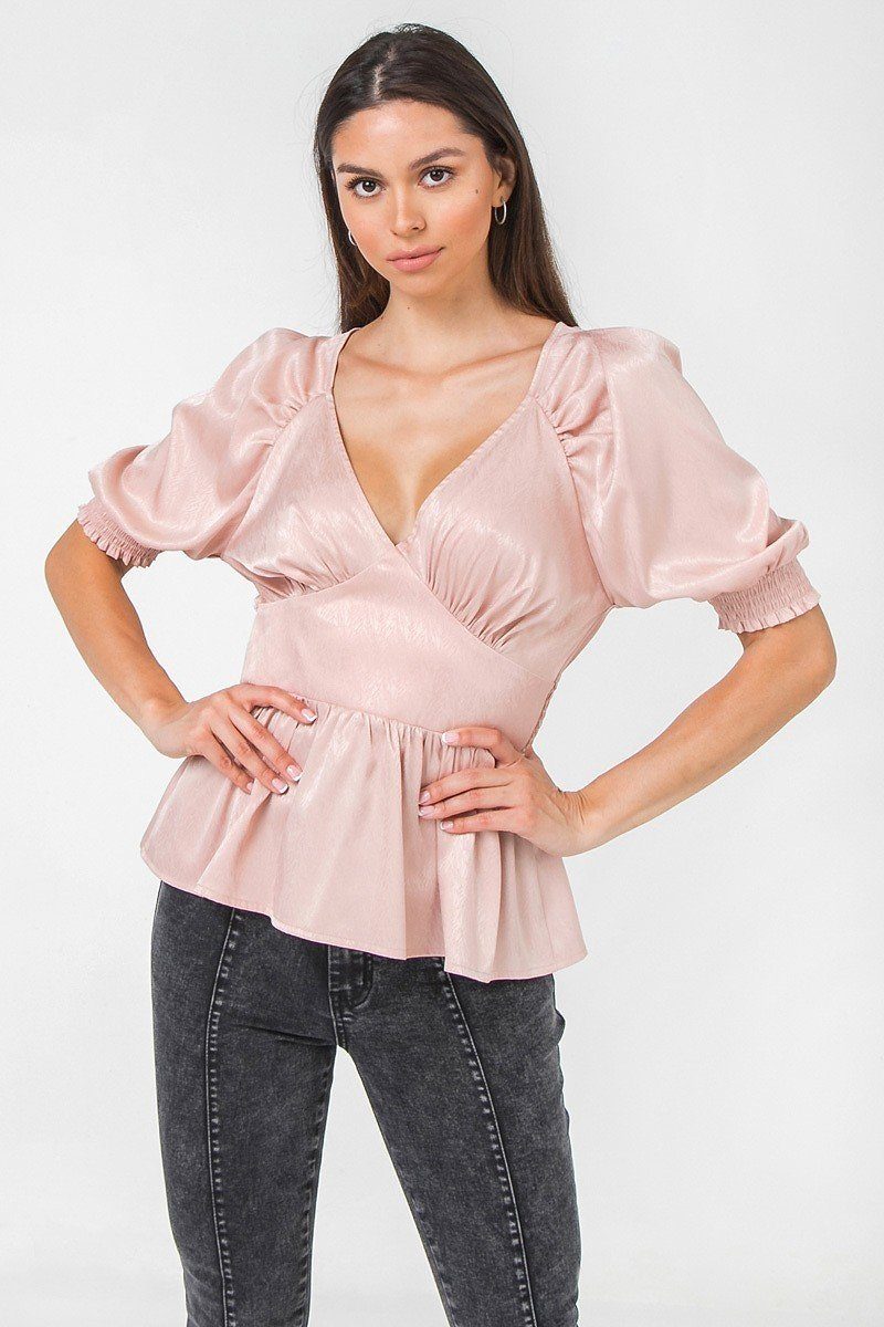 Solid Satin Top