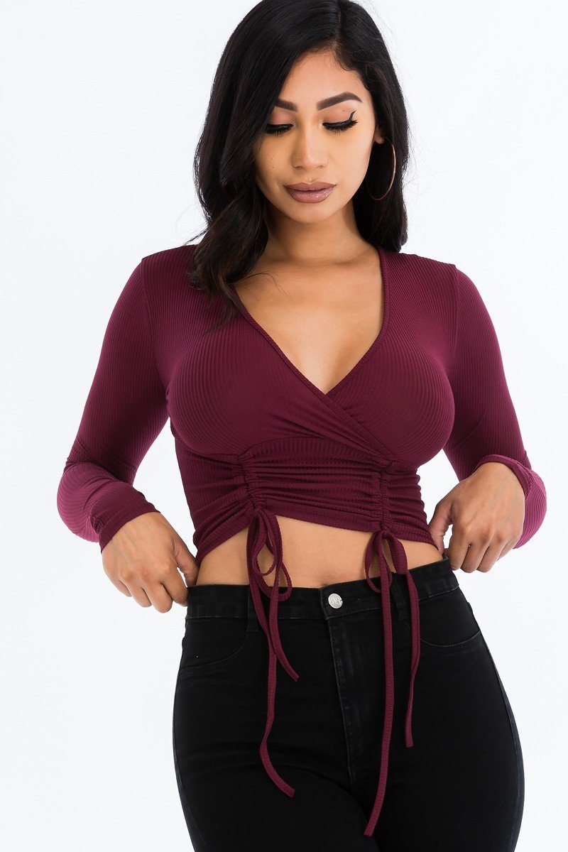 Shirred Cropped Top