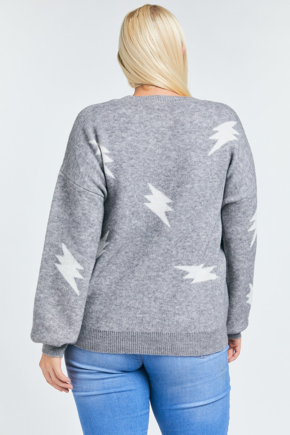 Printed Oversize Knit Sweater