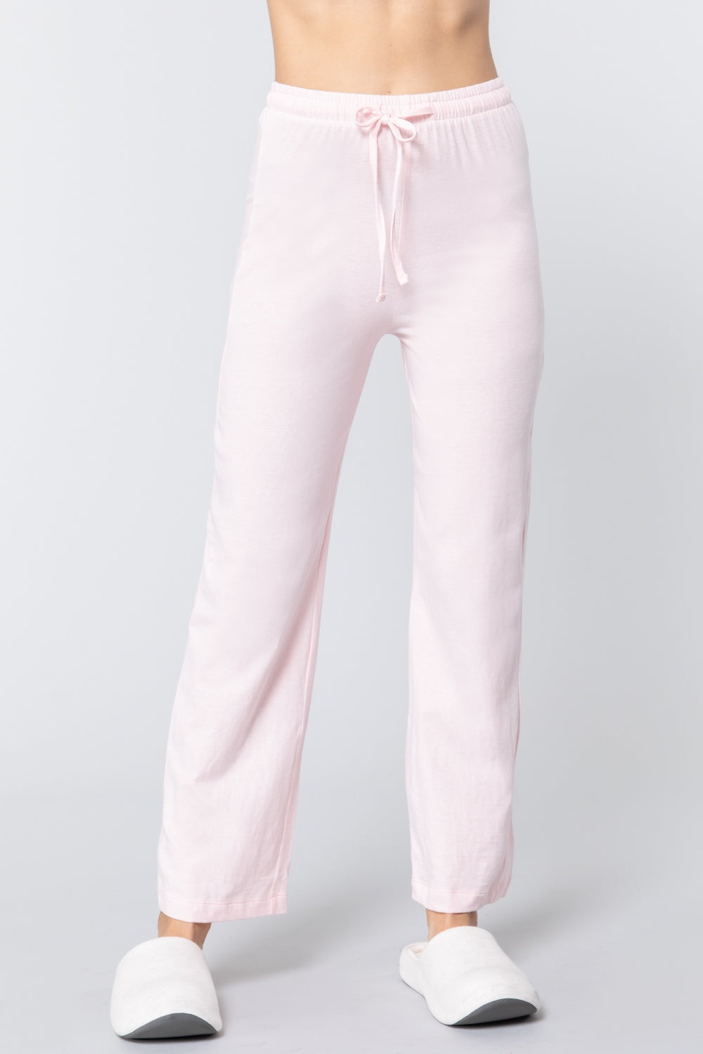 Solid Cotton Pajama Pants