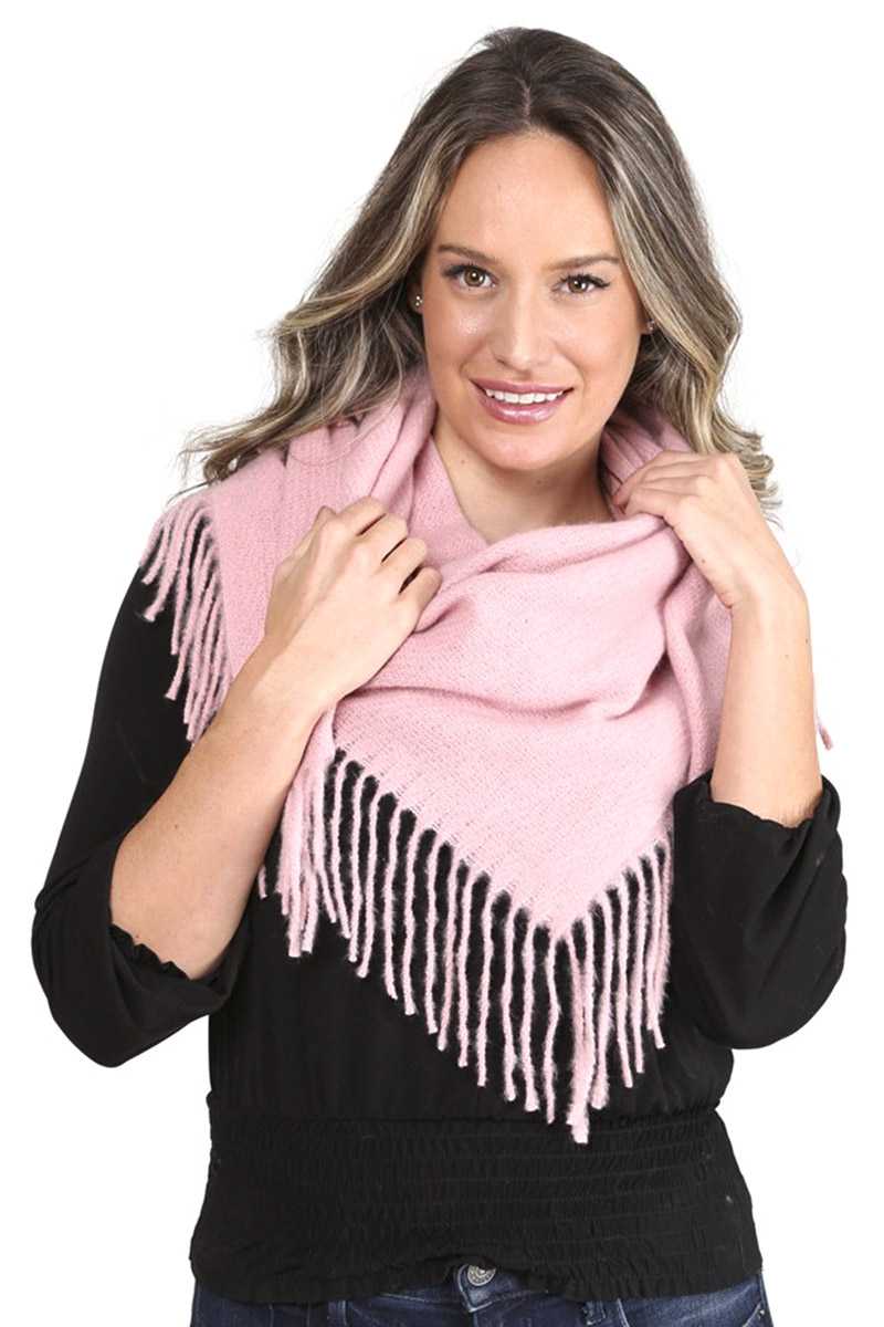 Blanket Scarf With Fringes