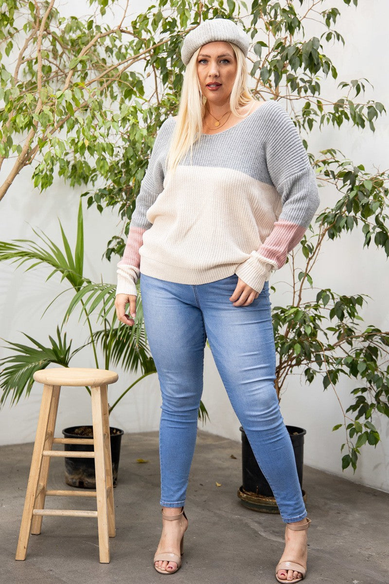 Boat Neck Sweater Top