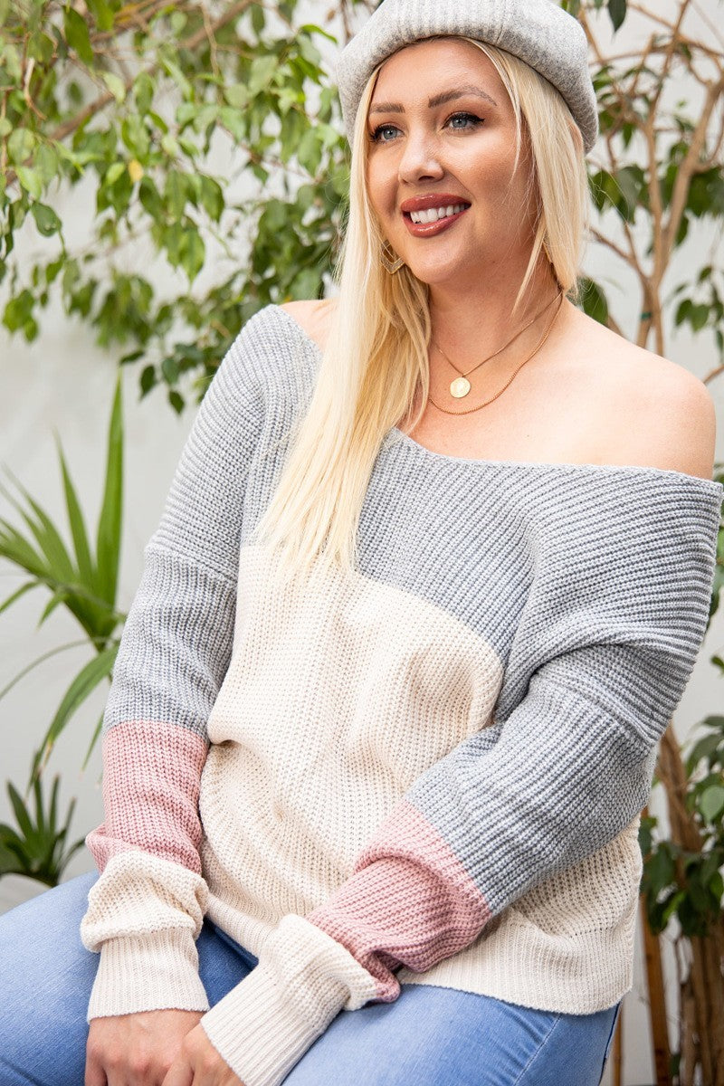 Boat Neck Sweater Top