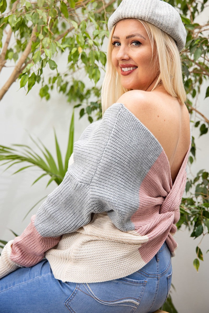 Boat Neck Sweater Top