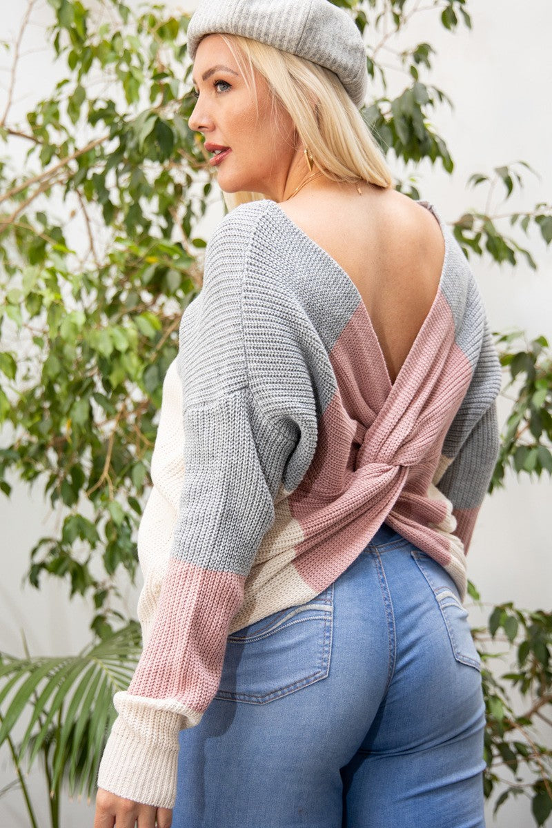 Boat Neck Sweater Top