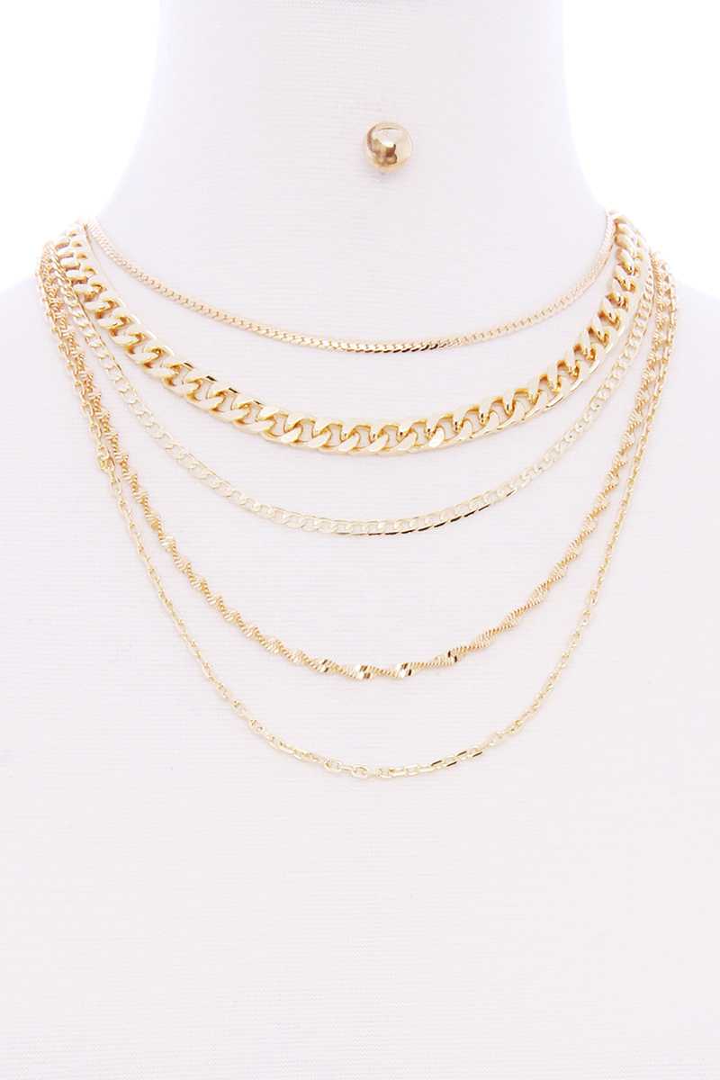 Metal Chain Multi Necklace