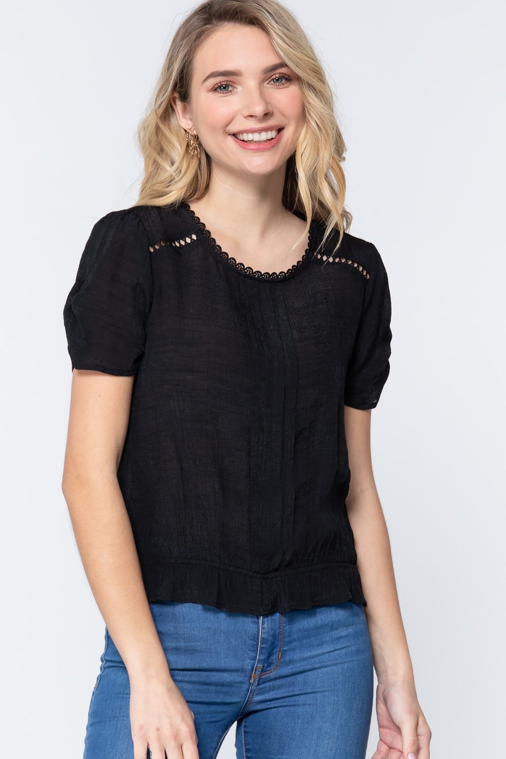 Pleated Woven Top