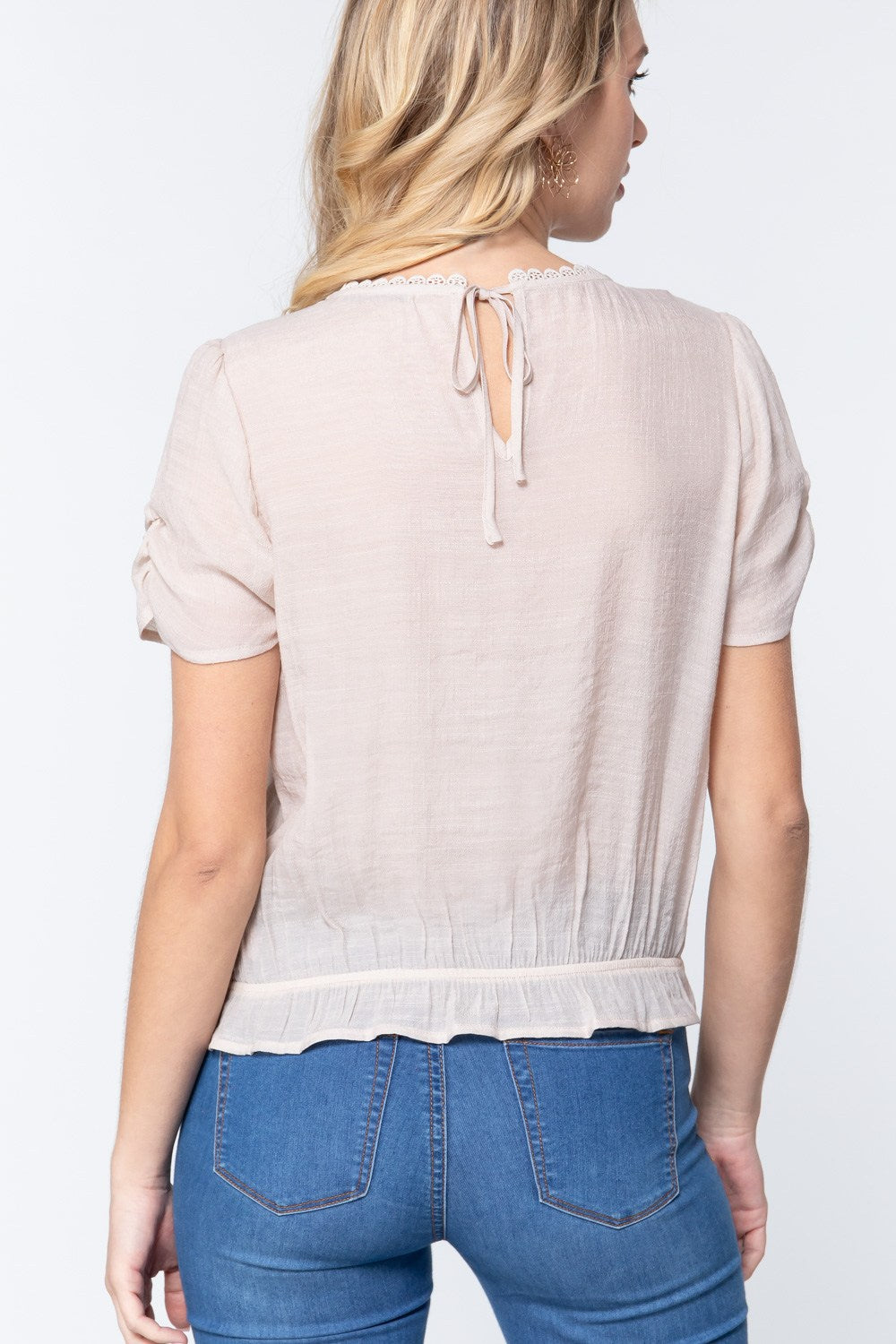 Pleated Woven Top