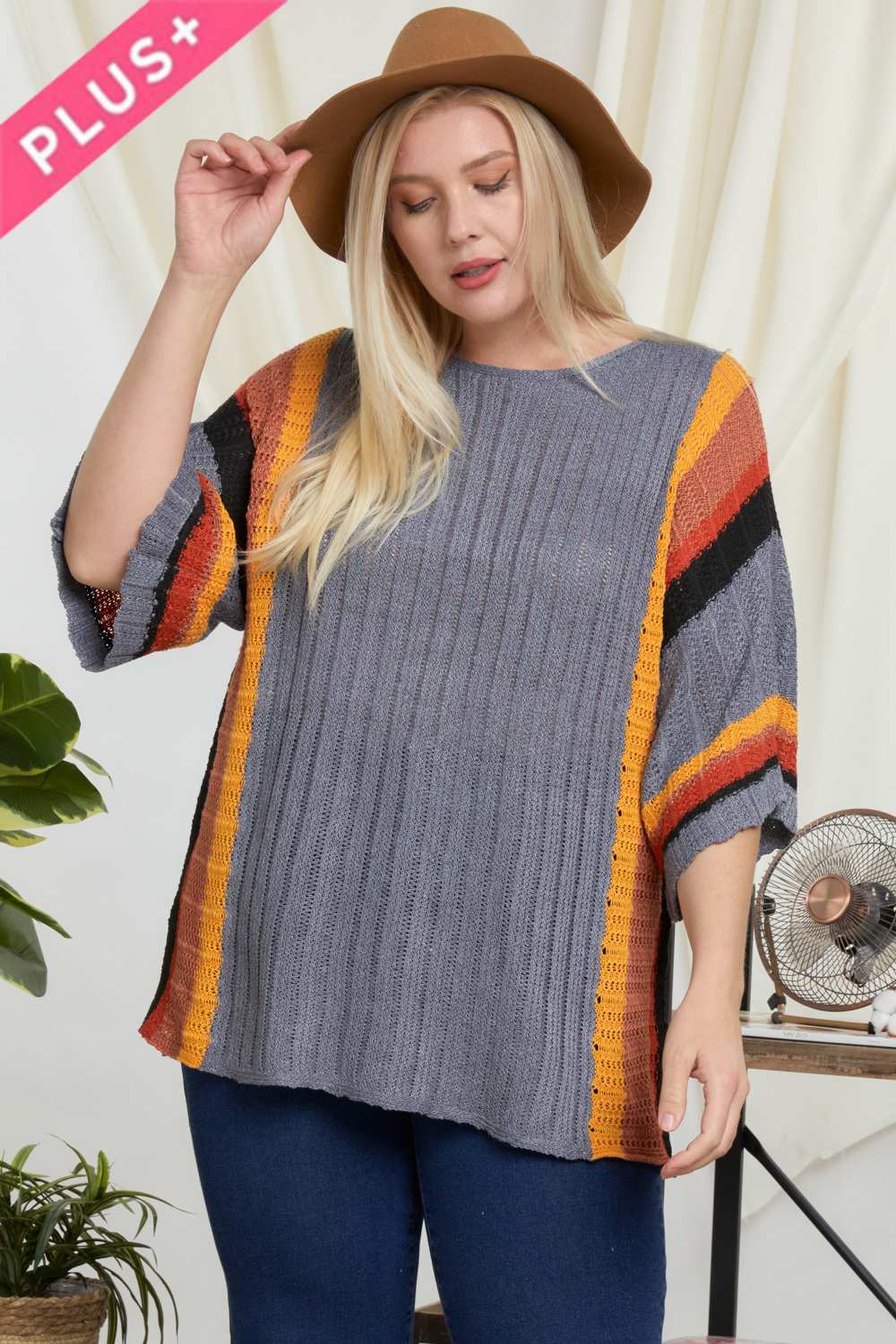 Stripe Ribbeb Sweater
