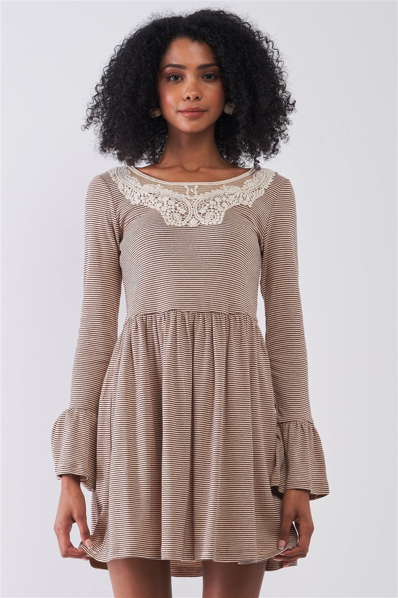 Taupe Embroidery Dress