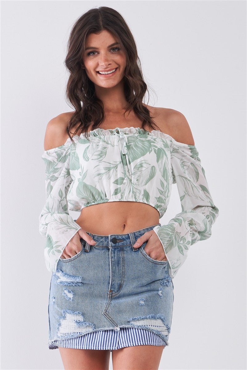 Flounce Cropped Top