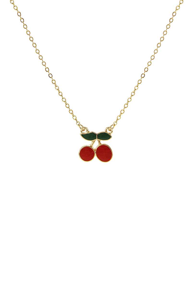 Cherry Metal Necklace