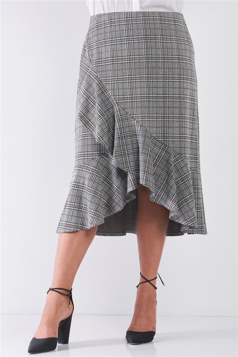 Plaid High-waist Skirt